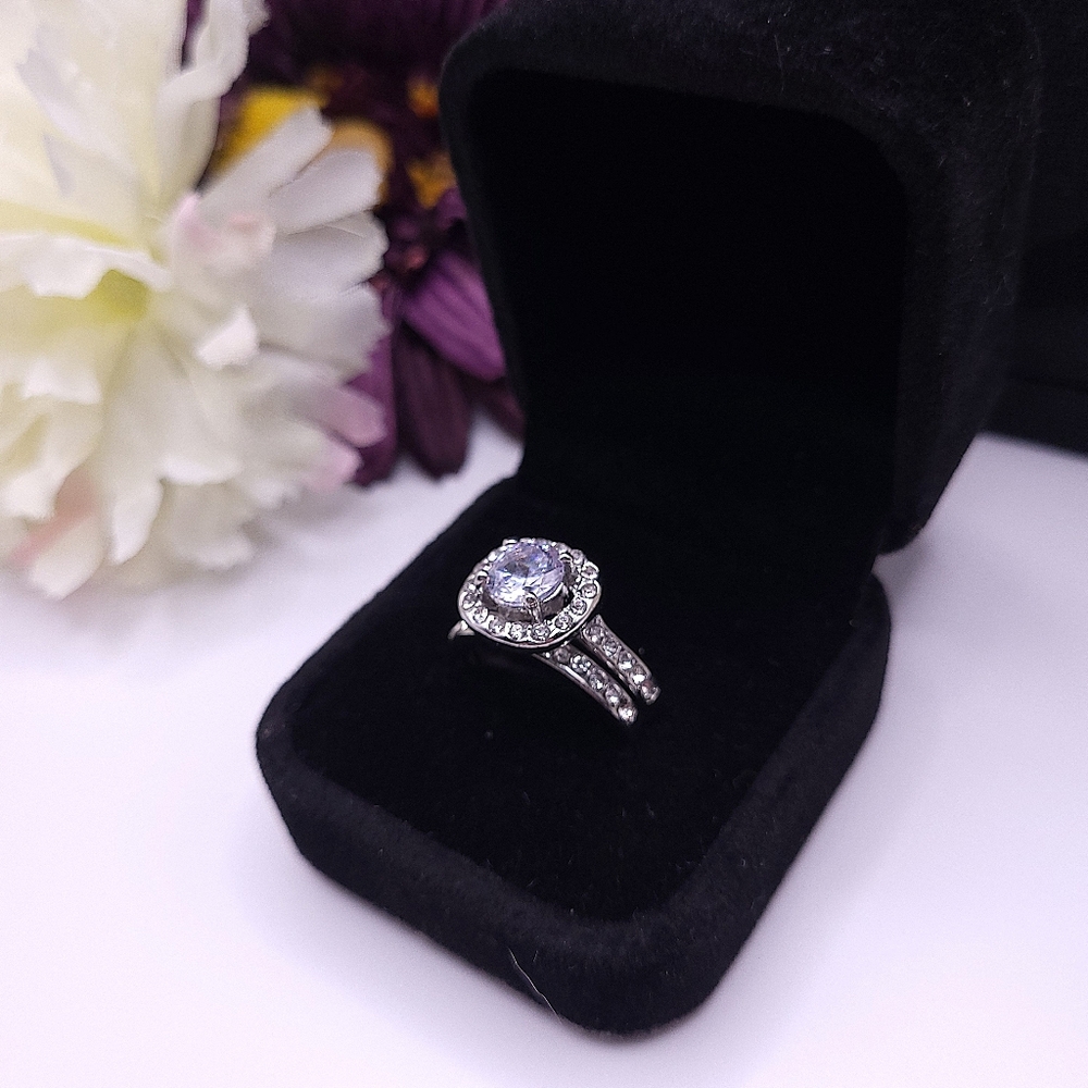 Gorgeous sterling silver ring set. Bridal set, engagement rings. New! - Picture 12 of 12